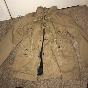 Tan trench coat